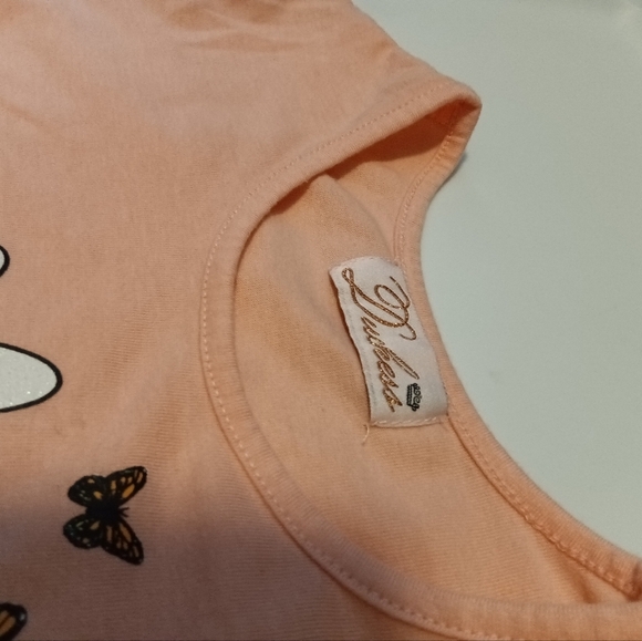 Duchess's Peach Super Soft Daisy & Monarch Butterfly Top - Picture 3 of 3